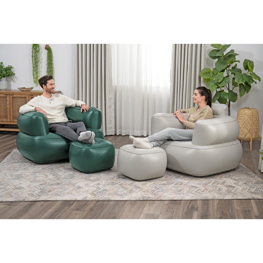 Bestway Oppusteligt Sde med Fodsttte Farve Assorterede 107x99x80/48x48x36 cm #6