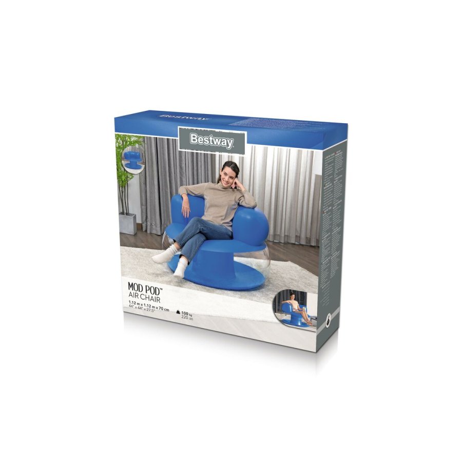 Bestway Oppustelig Sde Enkel Farve Assorteret 112x112x70 cm Indendrs 75138 #5