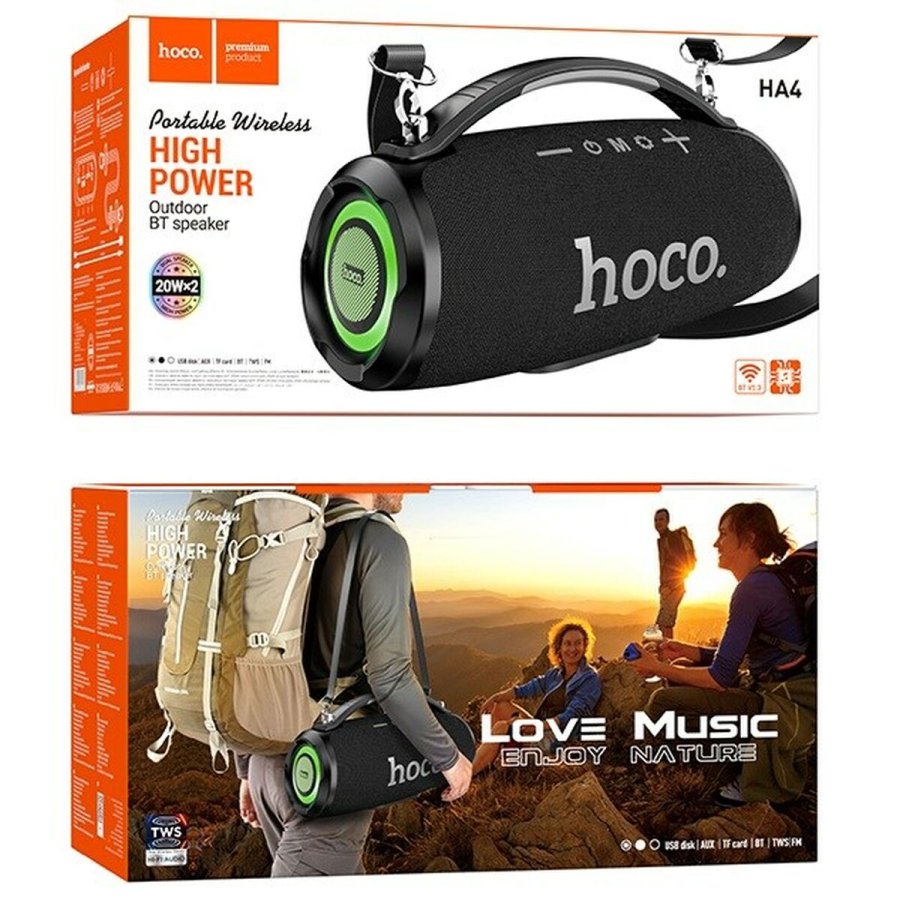 Brbare Bluetooth-hjttalere Hoco HA4 Surge Sort #9
