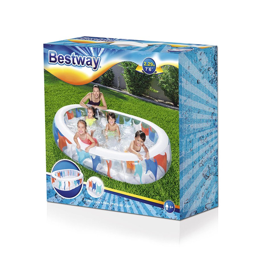 Oppustelig Pool Bestway Multifarvet 229 x 152 x 51 cm #3