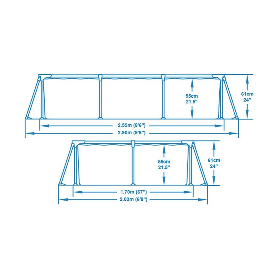 Pool Aftageligt Bestway Steel Pro 56403b (259 x 170 x 61 cm) #5