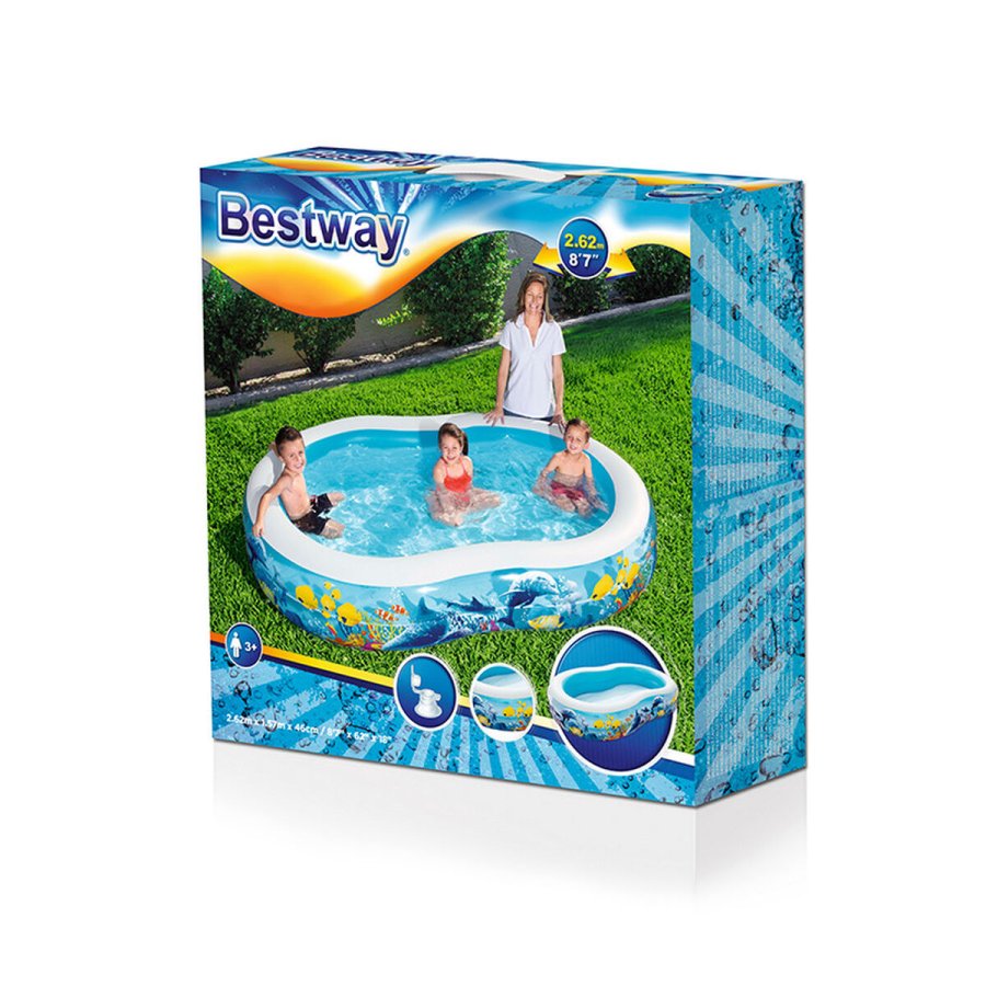 Oppustelig Pool til Brn Bestway Multifarvet 262 x 157 x 46 cm #2