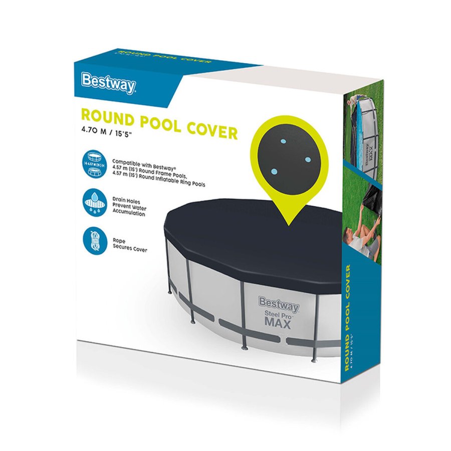 Swimmingpool Cover Bestway Sort  457 cm (1 enheder) #2