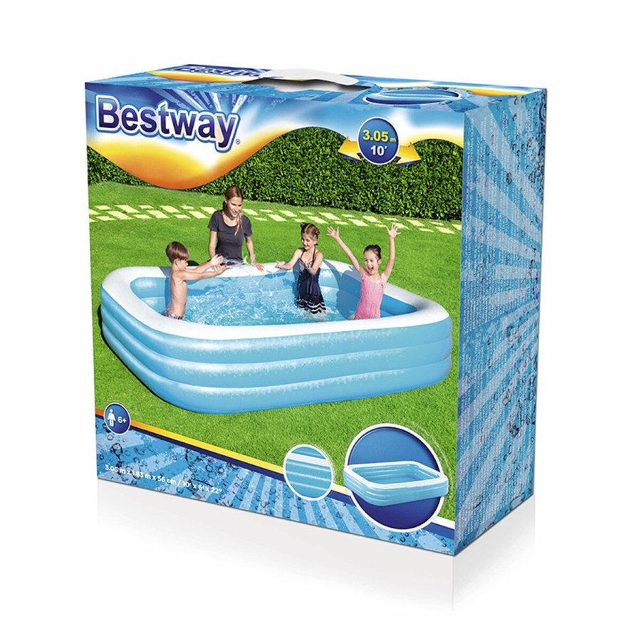 Oppustelig Pool til Brn Bestway Multifarvet 305 x 183 x 56 cm #3