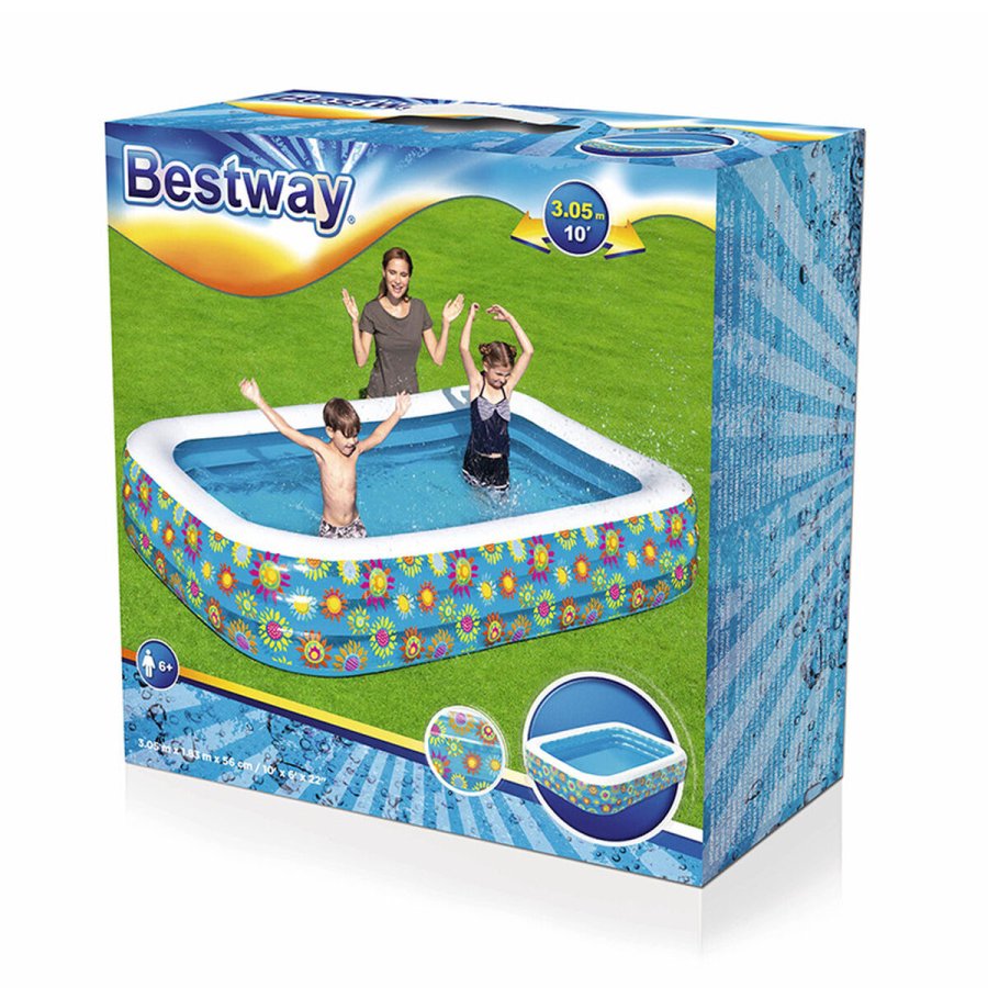 Oppustelig Pool til Brn Bestway Multifarvet 305 x 183 x 56 cm Floral #2