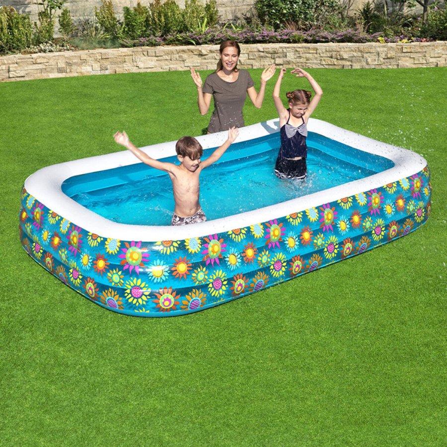 Oppustelig Pool til Brn Bestway Multifarvet 305 x 183 x 56 cm Floral #3
