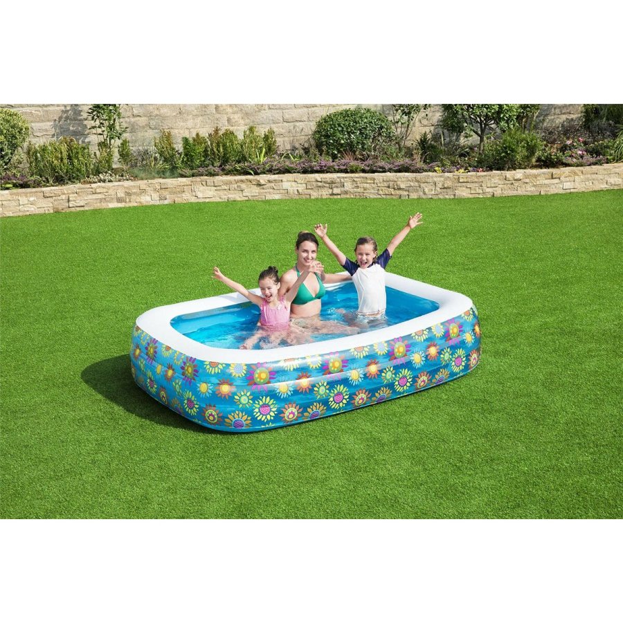 Oppustelig Pool til Brn Bestway Multifarvet 305 x 183 x 56 cm Floral #5