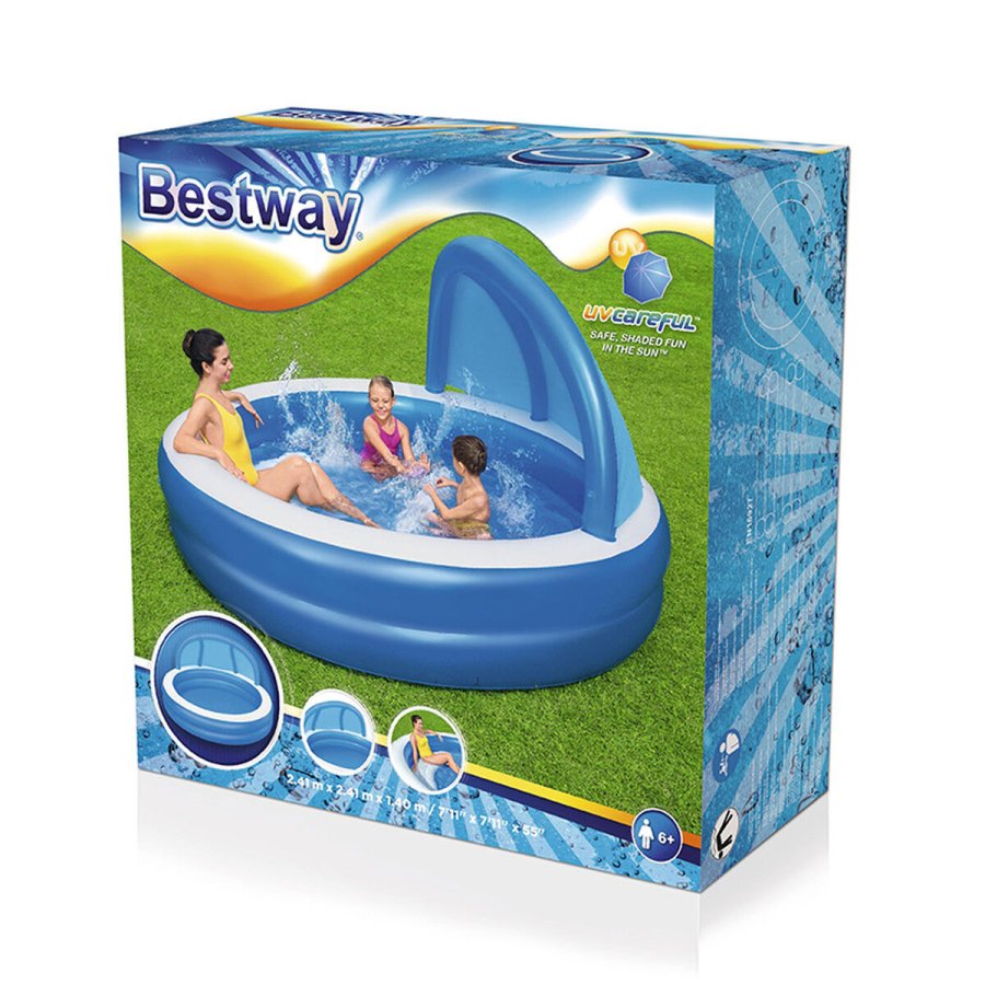 Oppustelig Pool til Brn Bestway Multifarvet 241 x 241 x 140 cm #2