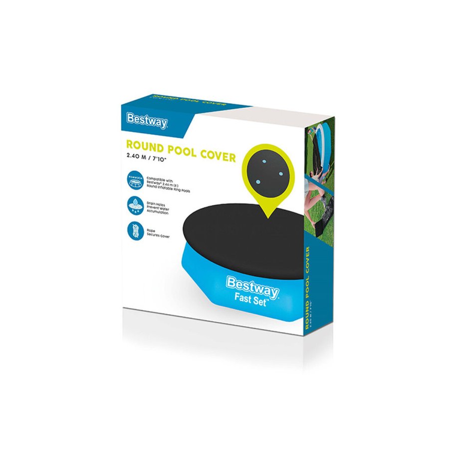 Swimmingpool Cover Bestway Sort  244 cm (1 enheder) #2