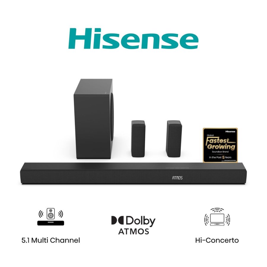Sound bar Hisense AX5100Q 580 W Sort #6