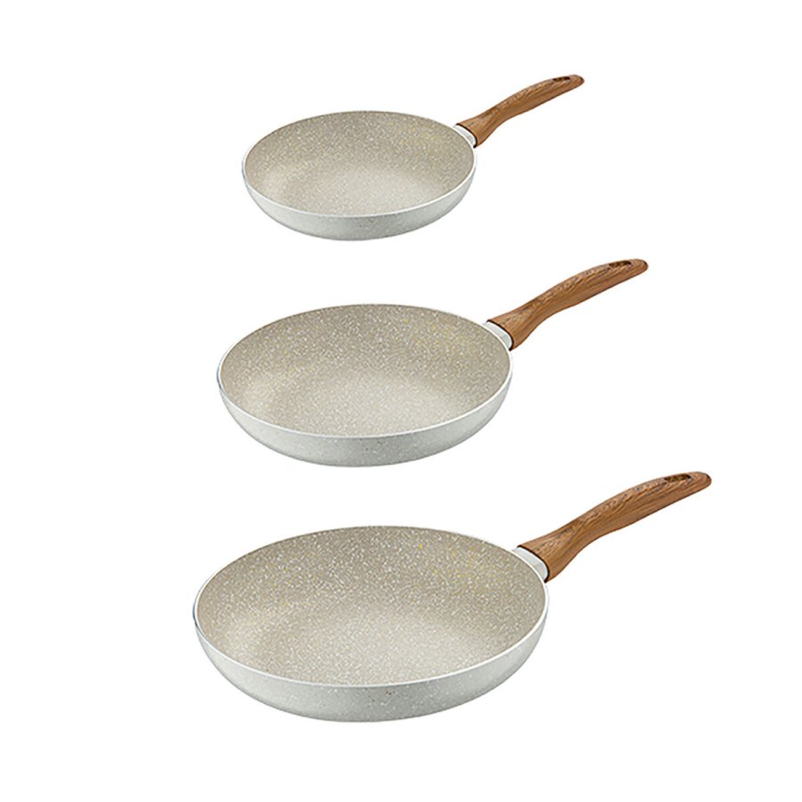 St med Stegepander San Ignacio Fldefarvet Aluminium  16 x 3,5 cm  20 x 4,5 cm  24 x 4,5 cm 3 Dele #2