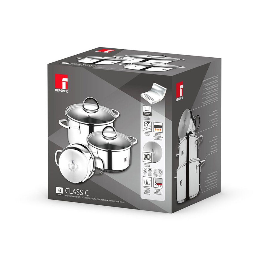 K�kkengrej Bergner Classic S�lvfarvet 6 Dele #5