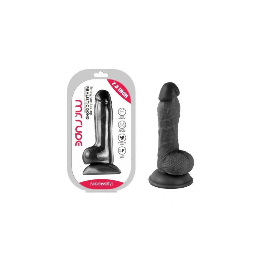 Realistisk Dildo VSCNOVELTY Sort 18,5 cm #3