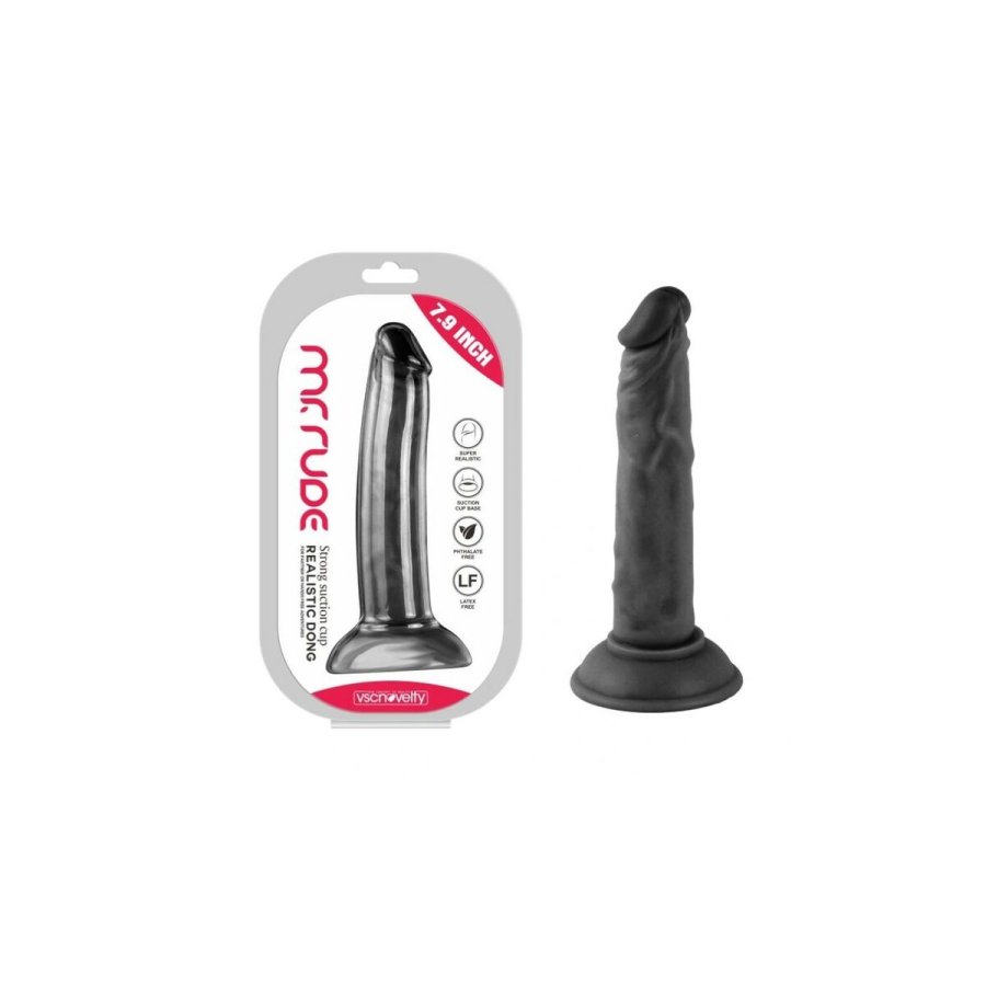 Realistisk Dildo VSCNOVELTY Sort 20 cm #3