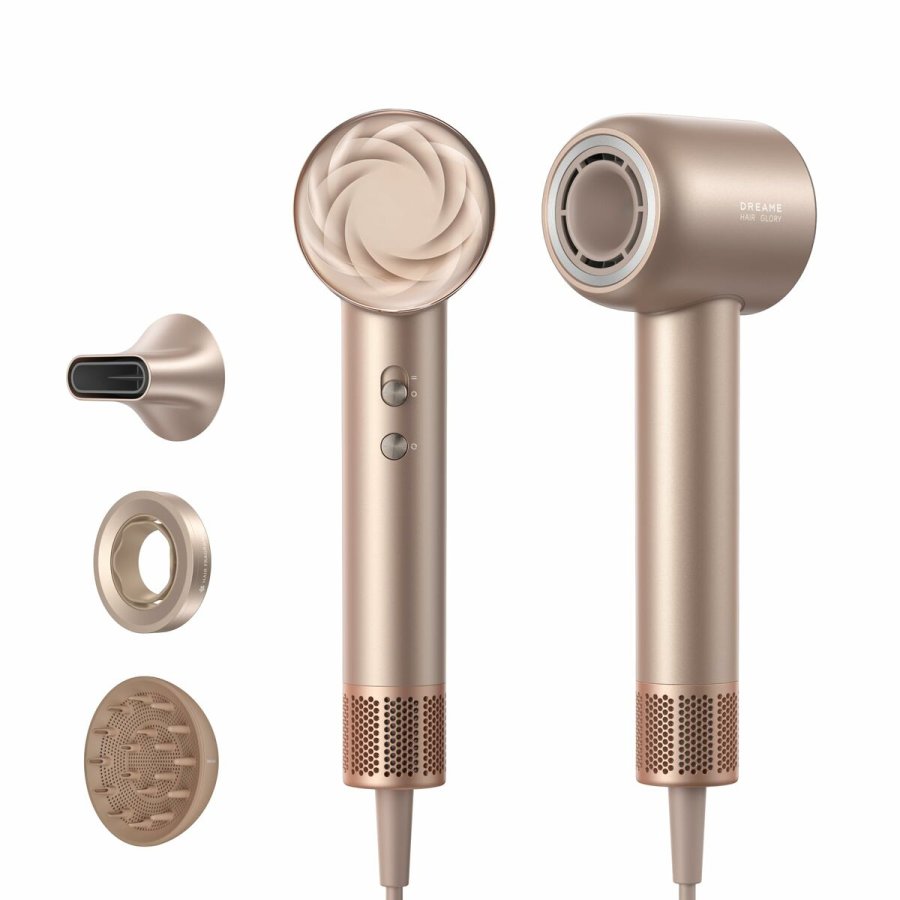 Dreame H�rt�rrer Glory Mix 1600W Ionisk, 3 Magnetmundstykker, Guld #5