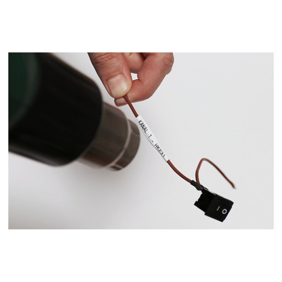 Lamineret tape til m�rkningsmaskiner Brother HSE261E Hvid Sort (1 enheder) #2