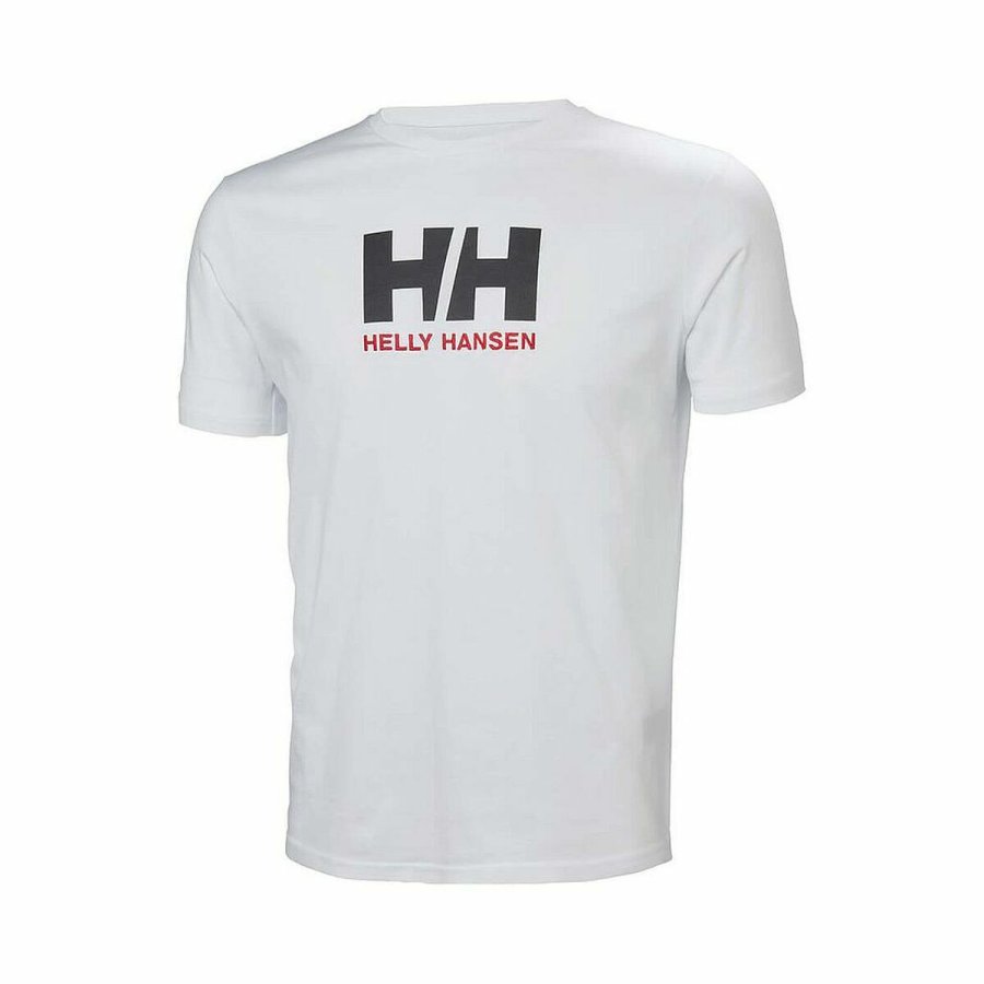 Kort�rmet T-shirt til M�nd LOGO Helly Hansen 33979 001  Hvid #3