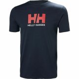 Kort�rmet T-shirt til M�nd LOGO Helly Hansen 33979 597 Marinebl� #4