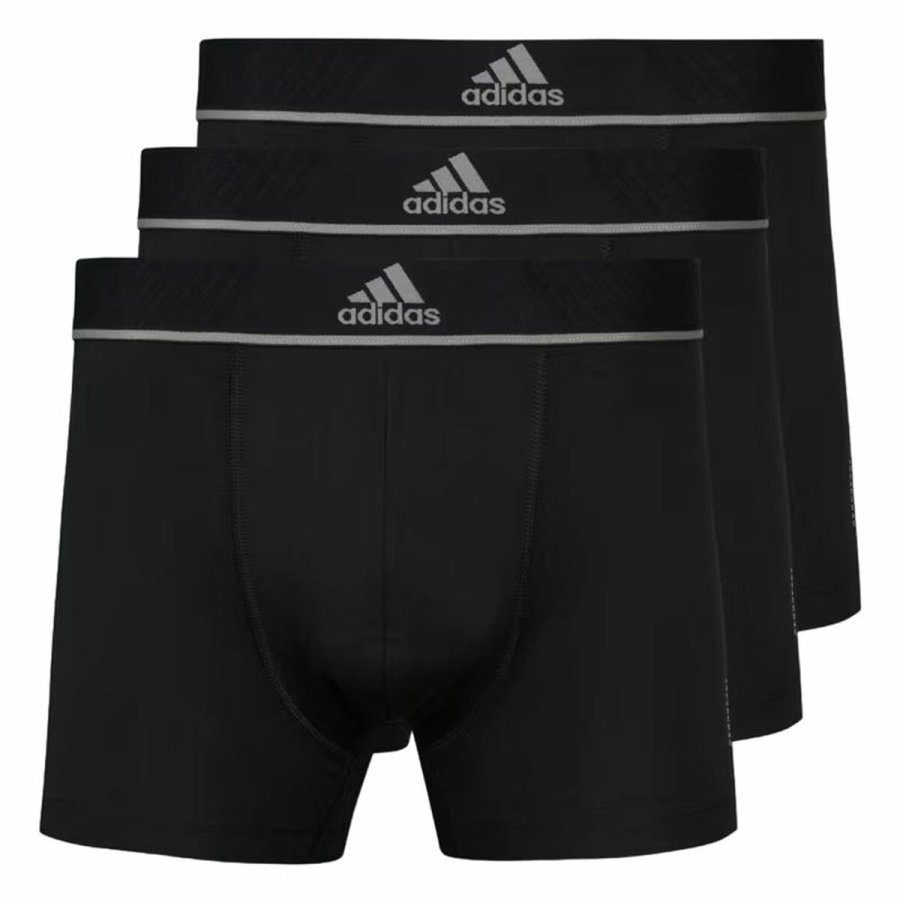 Boxershorts til mnd Adidas Active Micro Flex Eco Sort 3 enheder #1
