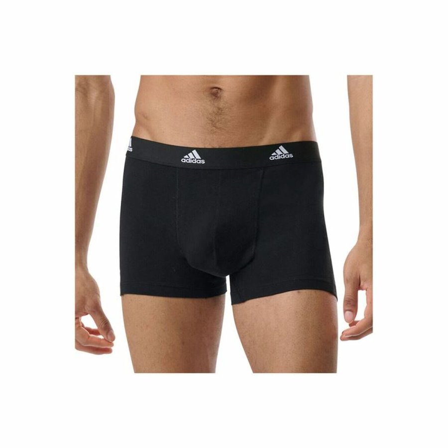 Boxershorts til mnd Adidas Active Flex Sort 3 enheder #1