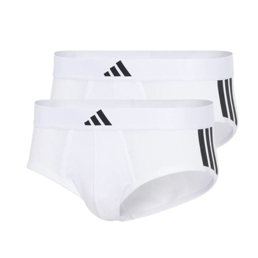 Slips Adidas Slip Low Rise 3 Stripes Active Flex Hvid 2 enheder #1