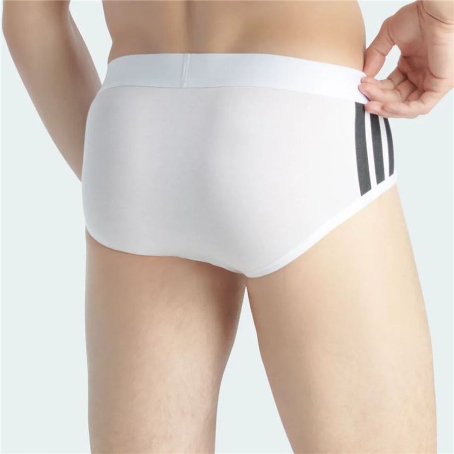 Slips Adidas Slip Low Rise 3 Stripes Active Flex Hvid 2 enheder #3