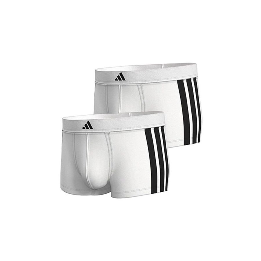 Boxershorts til m�nd Adidas Trunk Low Rise 3 Stripes Hvid 2 Dele #1