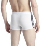 Boxershorts til m�nd Adidas Trunk Low Rise 3 Stripes Hvid 2 Dele #3