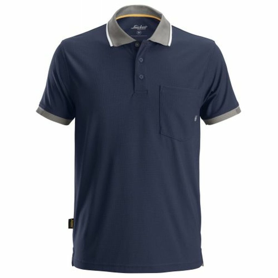 Kort�rmet Polotr�je til M�nd Snickers Workwear 2724 Polo AllroundWork Technology 37.5� Marinebl� #1