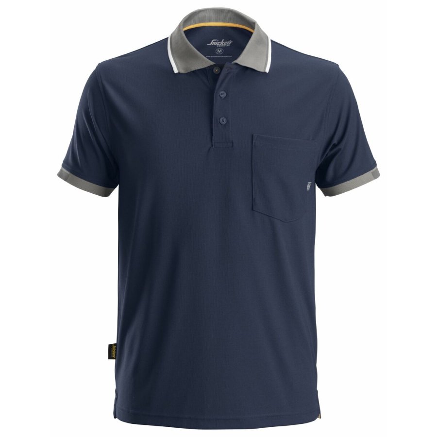 Kort�rmet Polotr�je til M�nd Snickers Workwear 2724 Polo AllroundWork Technology 37.5� Marinebl� #2
