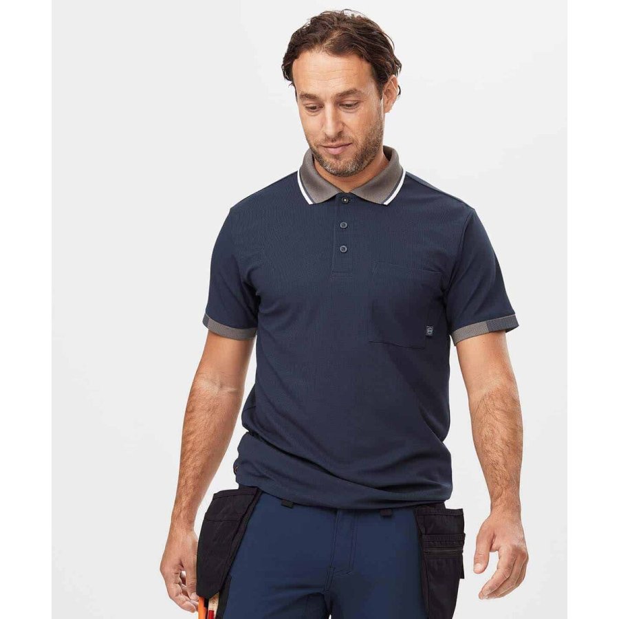 Kort�rmet Polotr�je til M�nd Snickers Workwear 2724 Polo AllroundWork Technology 37.5� Marinebl� #3