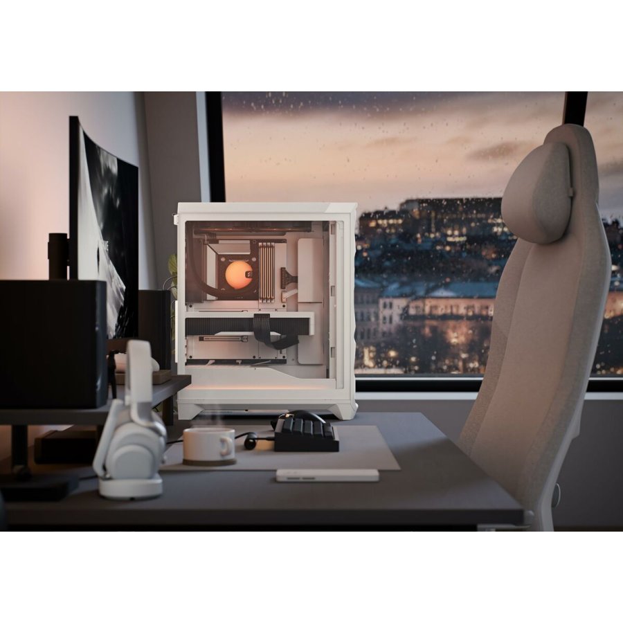 ATX Semi-t�rn kasse Fractal Design FD-C-MES3A-07 Hvid #7