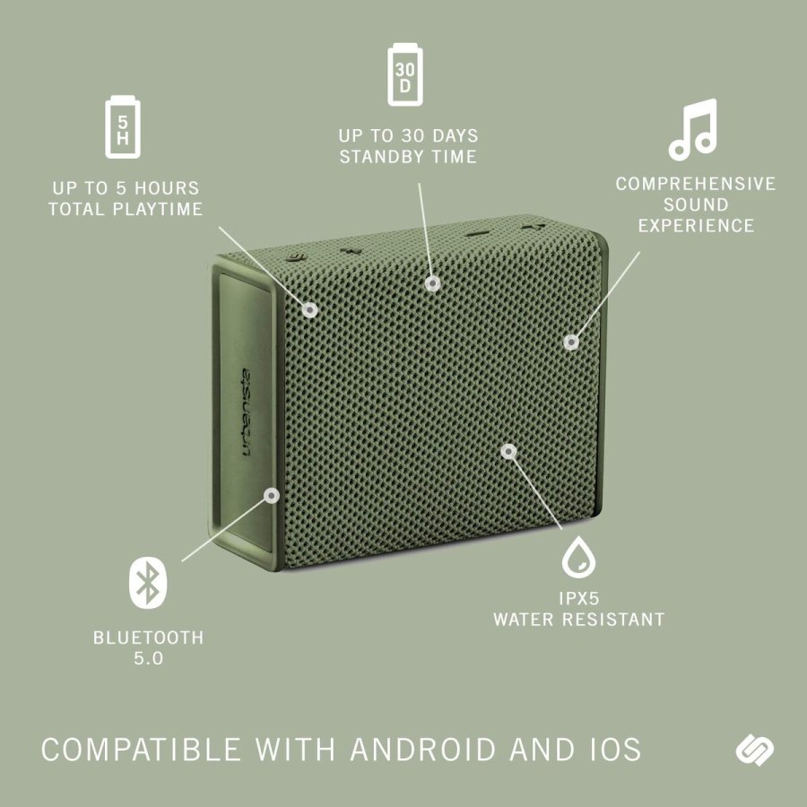 B�rbare Bluetooth-h�jttalere Urbanista Sydney Oliven 3 W 4 W #7