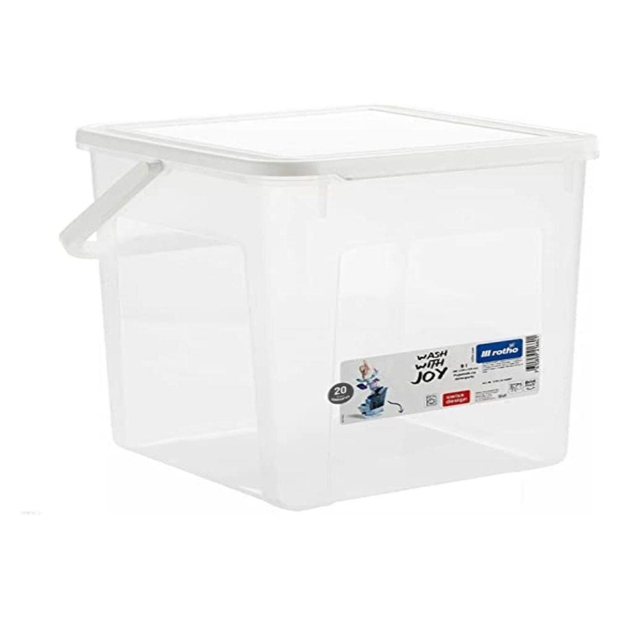 Beholder Rotho Basic Hvid Gennemsigtig 9 L #1