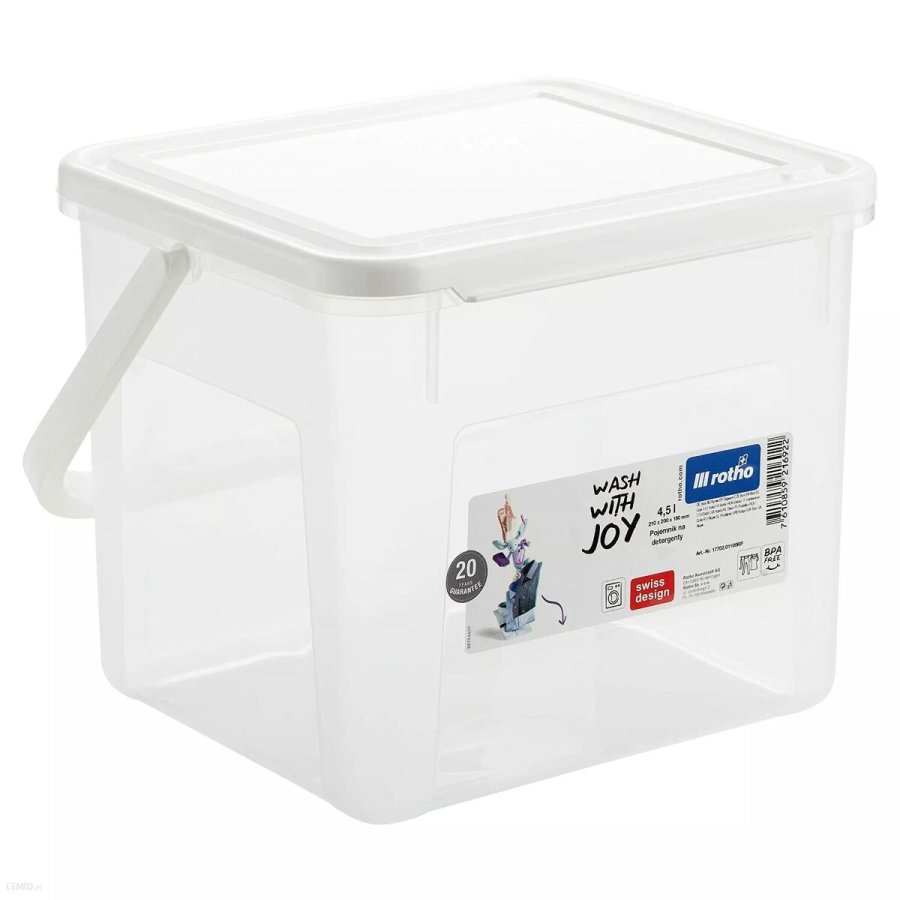 Beholder Rotho Basic Hvid Gennemsigtig 4,5 L #1