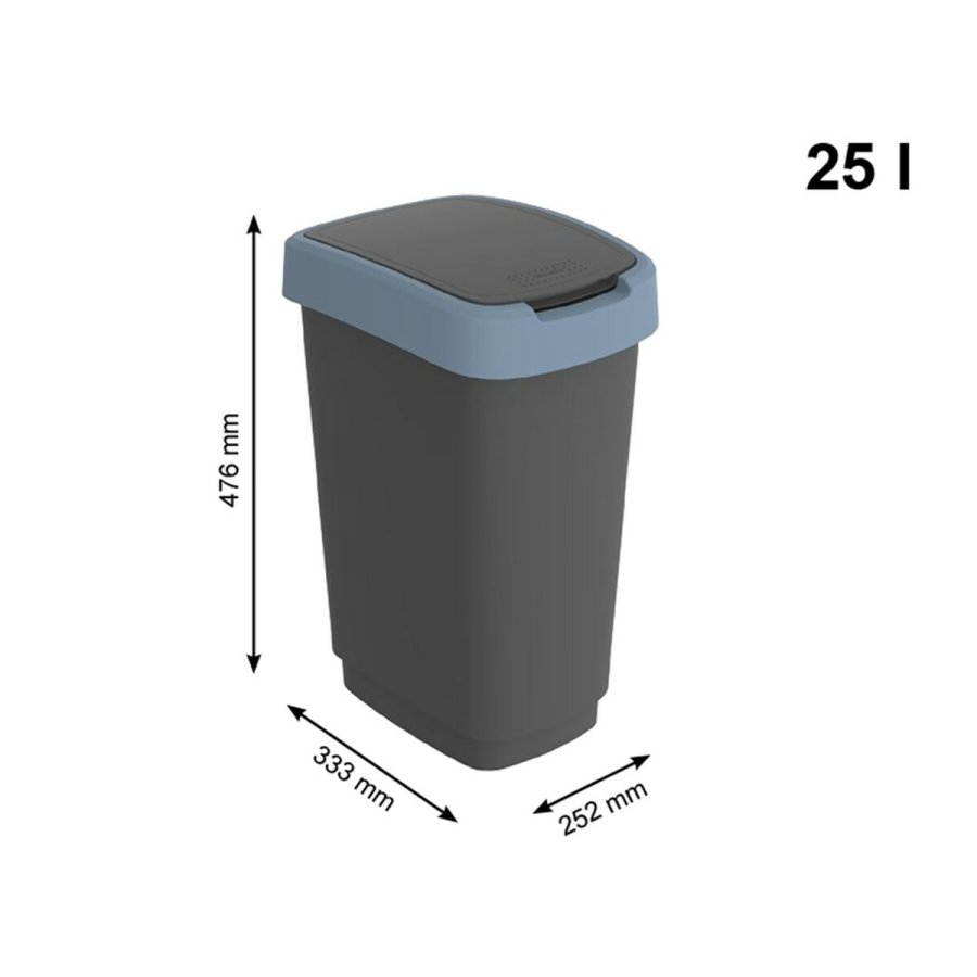 Skraldespand Rotho Twist Blue Bl Plastik 25 L #13