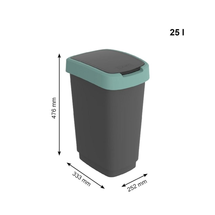 Skraldespand Rotho Twist Green Grn Plastik 25 L #5