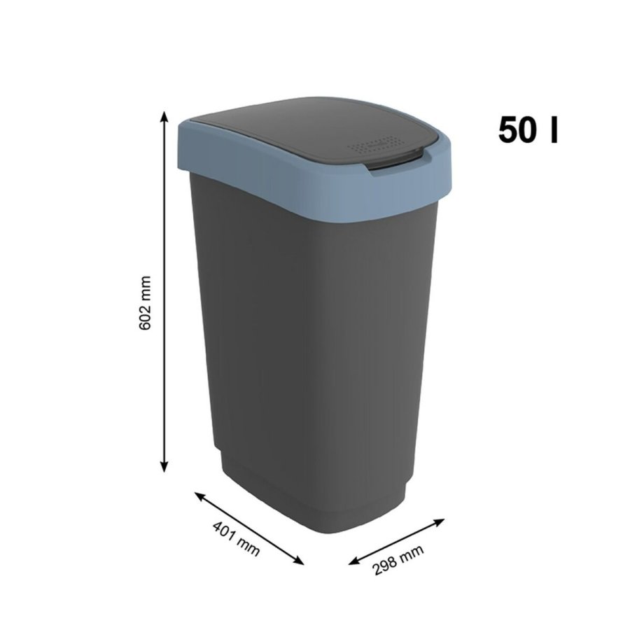 Skraldespand Rotho Twist Blue Bl Plastik 50 L #13