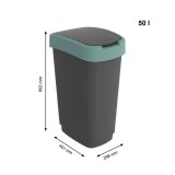 Skraldespand Rotho Twist Green Grn Plastik 50 L #17