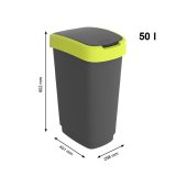 Skraldespand Rotho Twist Lime Plastik 50 L #13