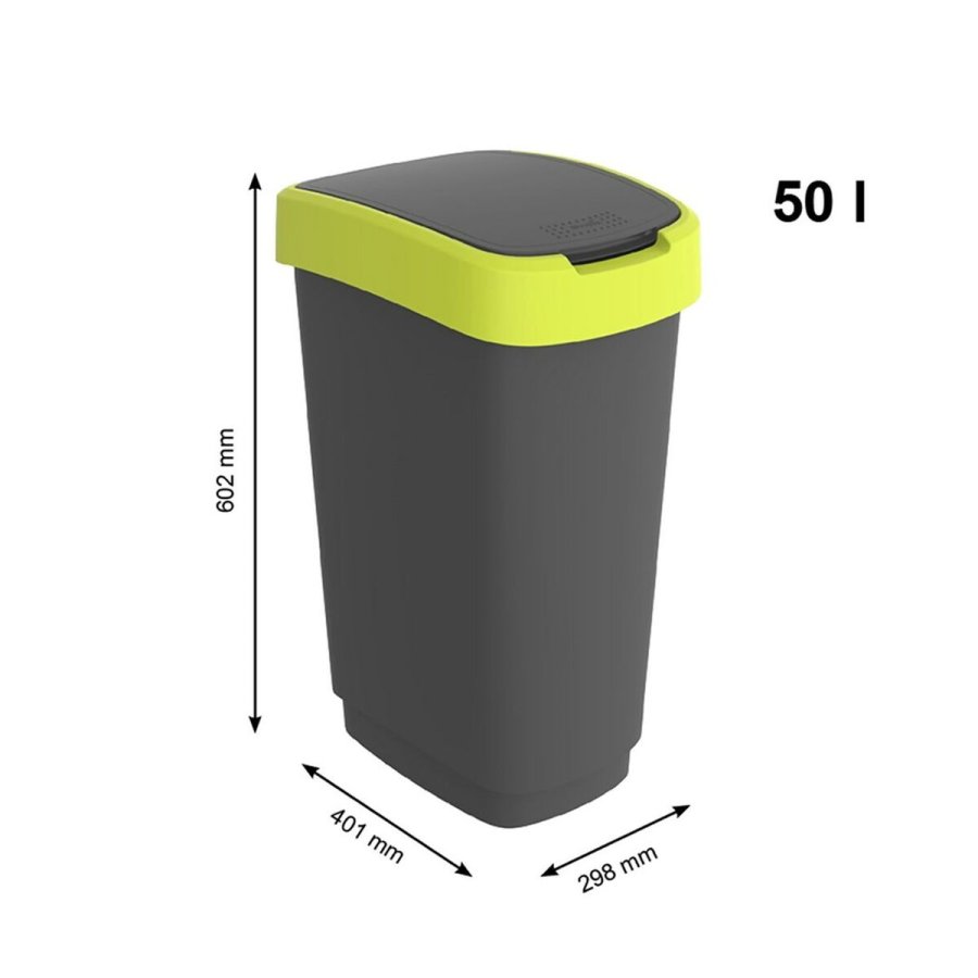Skraldespand Rotho Twist Lime Plastik 50 L #13
