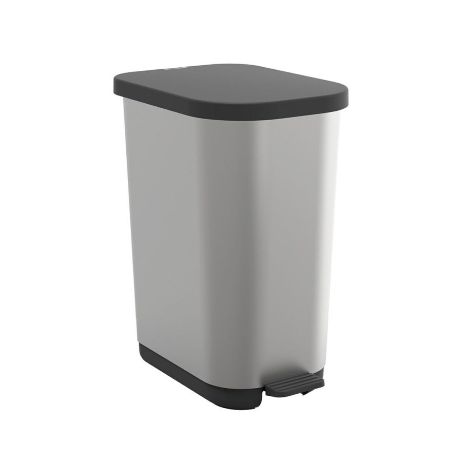 Skraldespand Rotho Ribo Silver Slv Plastik 35 L #1