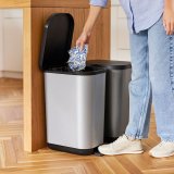 Skraldespand Rotho Ribo Silver Slv Plastik 35 L #21