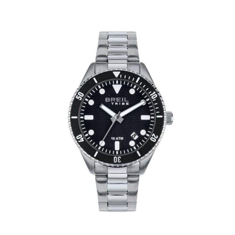 Herreur Breil EW0716 Sort Slvfarvet ( 39 mm) #1