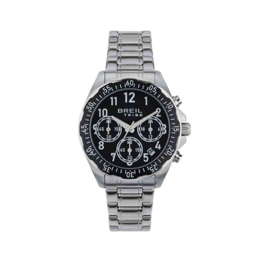Herreur Breil EW0718 Sort Slvfarvet ( 37 mm) #1