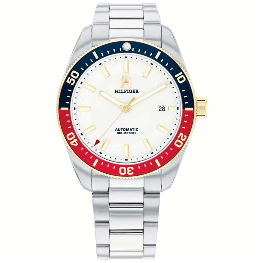 Unisex ur Tommy Hilfiger TH85 Hvid Slvfarvet ( 40 mm) #1