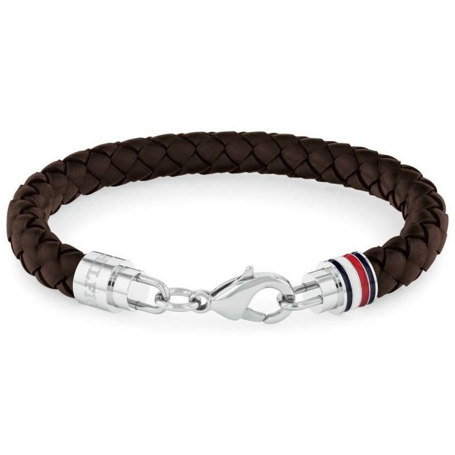 Armbnd til mnd Tommy Hilfiger ICONIC Lder Rustfrit stl #1