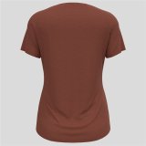 Kortrmet T-shirt til Kvinder Odlo Essential 365 Brun #2
