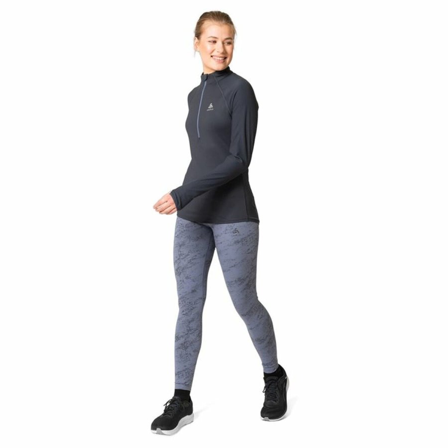 Unisex Langrmet T-shirt Odlo 1/2 Zip Zeroweight Sort #5
