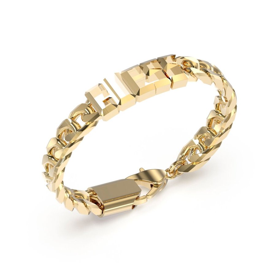Armb�nd til m�nd Guess JUXB03205JWYGBKS Metal Gylden #1